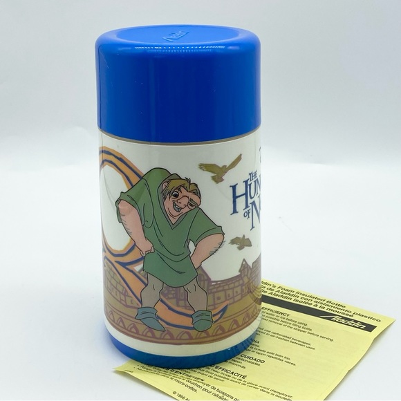 NWT Vintage 1995 Disney Hunchback of Notre Dame Quasimodo Aladdin Thermos - Picture 2 of 9